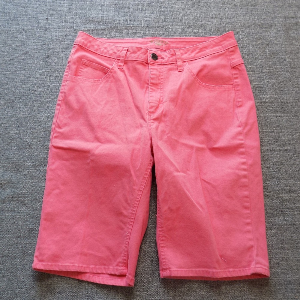 Riders‎ by Lee Bermuda Shorts Womens 10 Medium Coral Pink Good Stretch Mid Rise